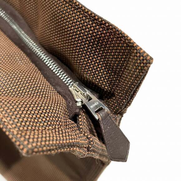 Hermes Clutch Bag Pouch MM Air Line Canvas Nylon